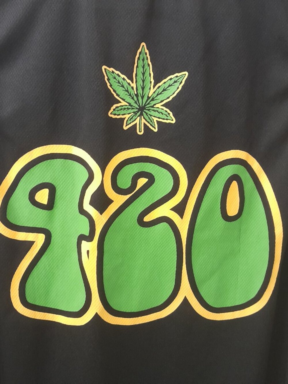 Cheech & Chong Basketball-Style Jersey 420 This is How I Roll Black Size L - Picture 4 of 5
